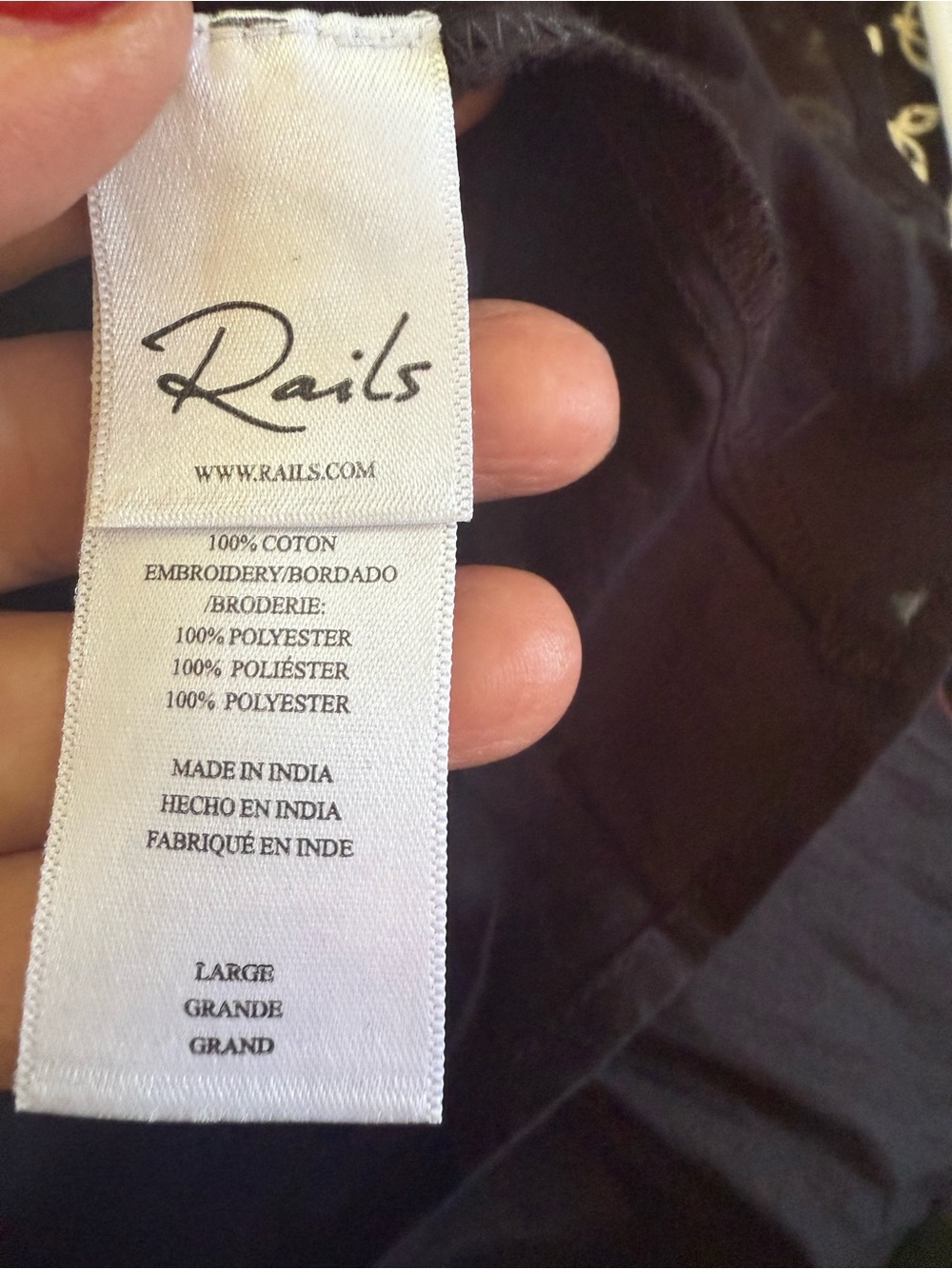 RAILS Fawn Dress
Black Tan Emb Size 10 NWOT - Picture 4 of 4